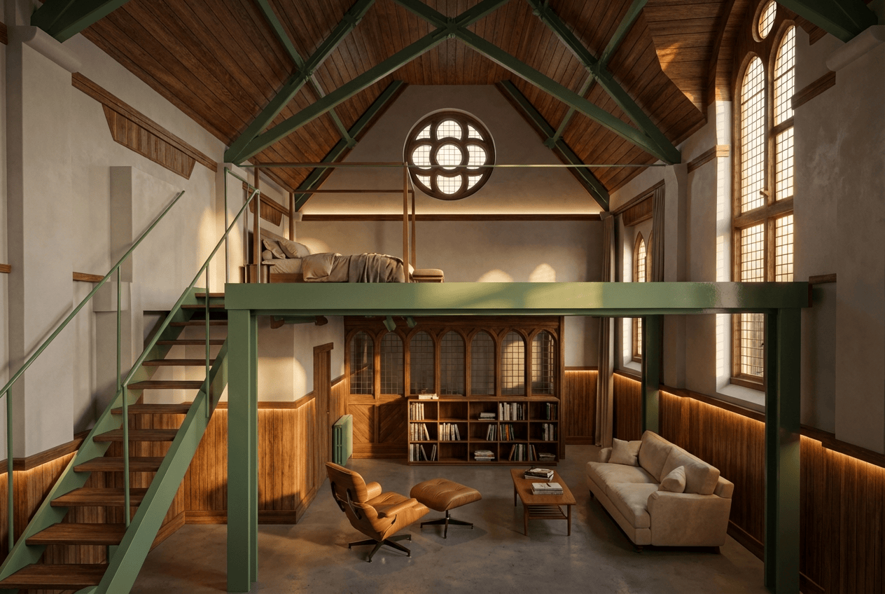 AI Architecture Rendering Canvas