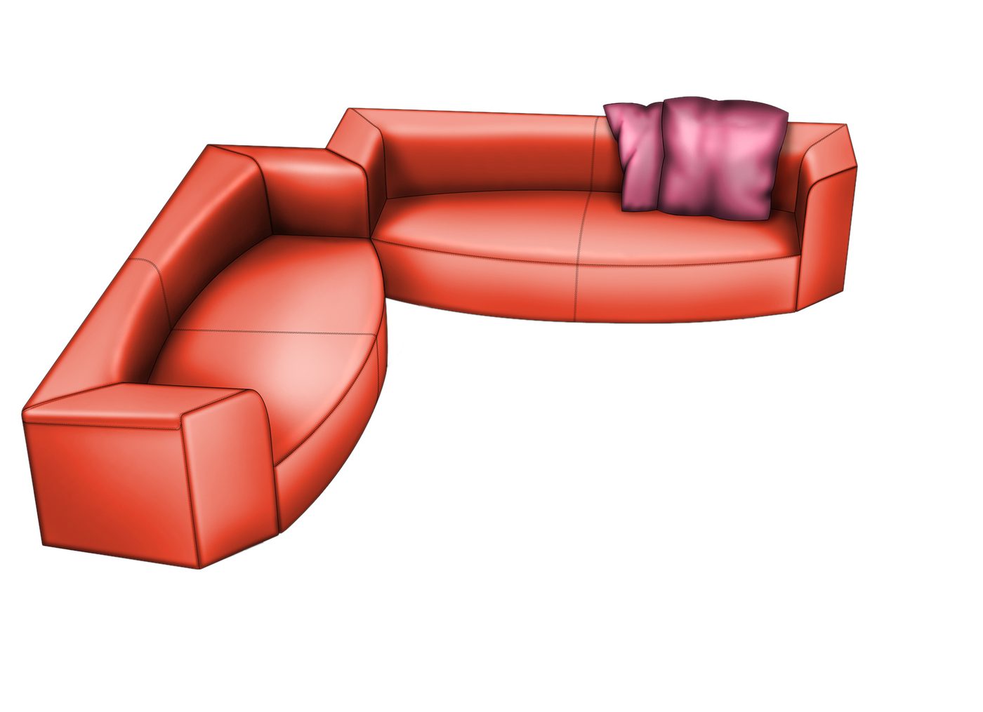 Early modular sofa study by celestino sanna design studio