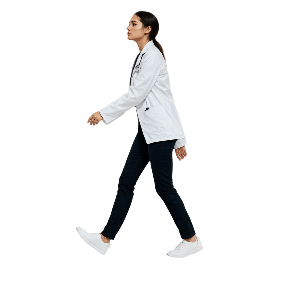 Medical professional in scrubs people PNG transparent cutout