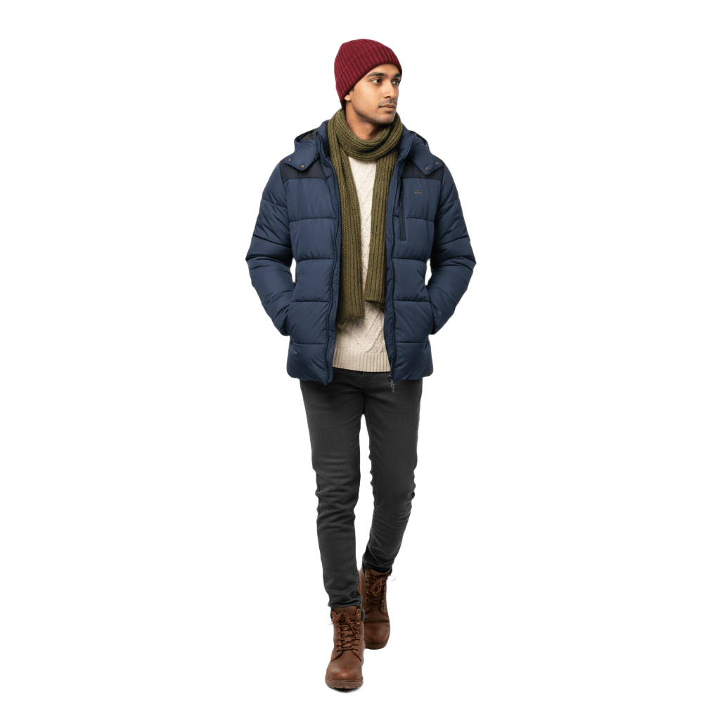 Man in winter jacket people PNG with transparent background