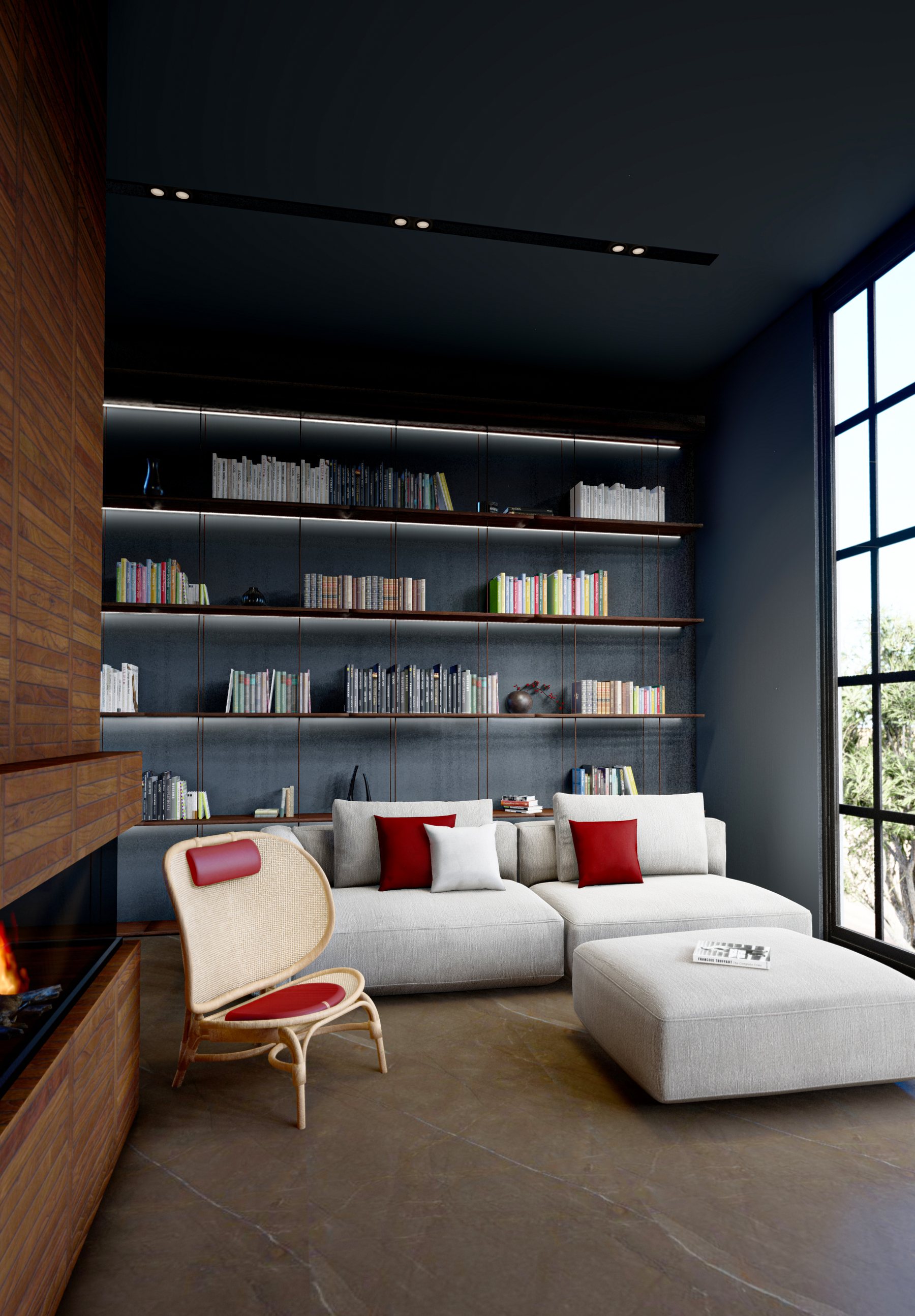 Residential interior scene visualised by Kyparissa Atelier