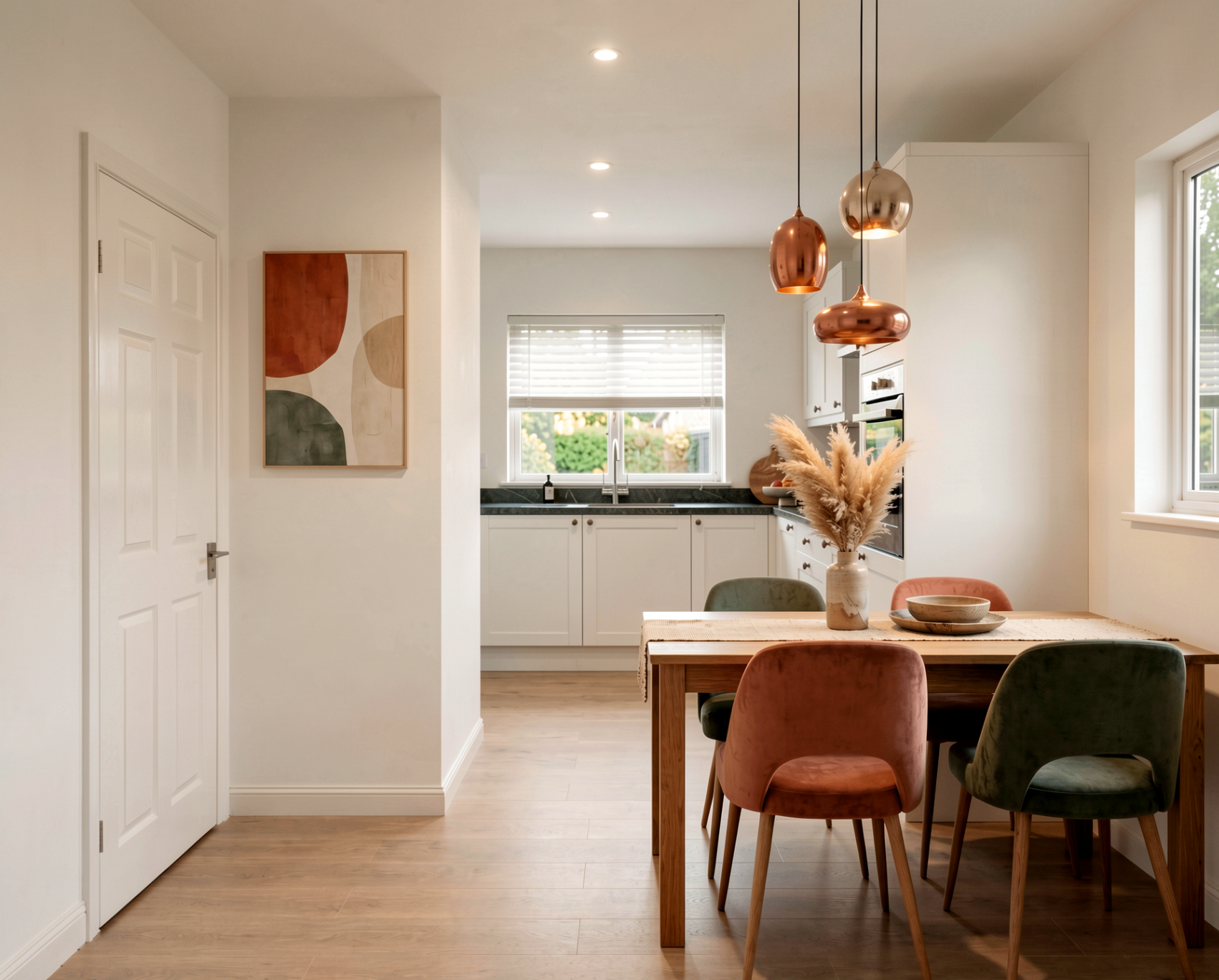 Dining and kitchen visual for a Lafford Group home generated in Gendo