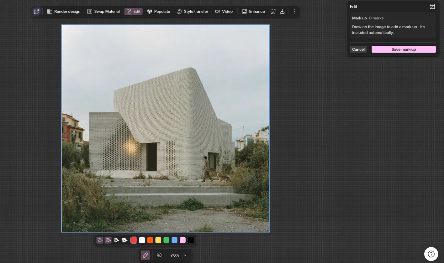 The drawing toolbar