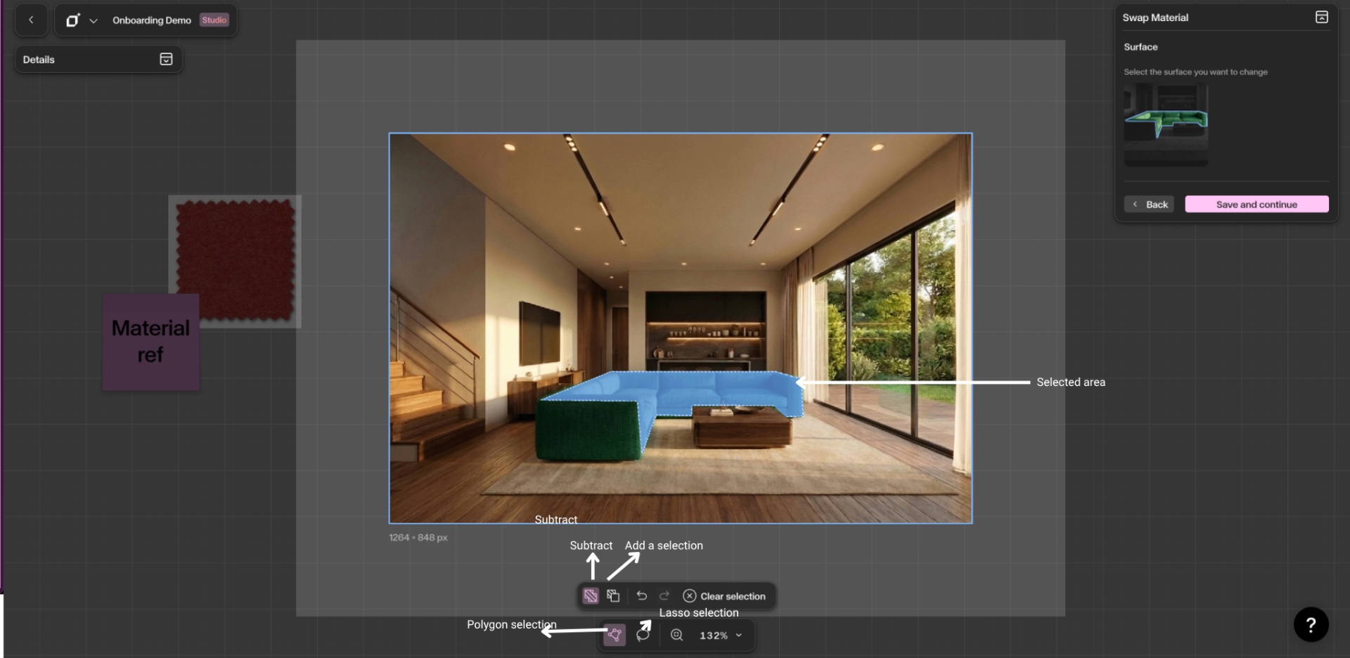 Using the Material Tool