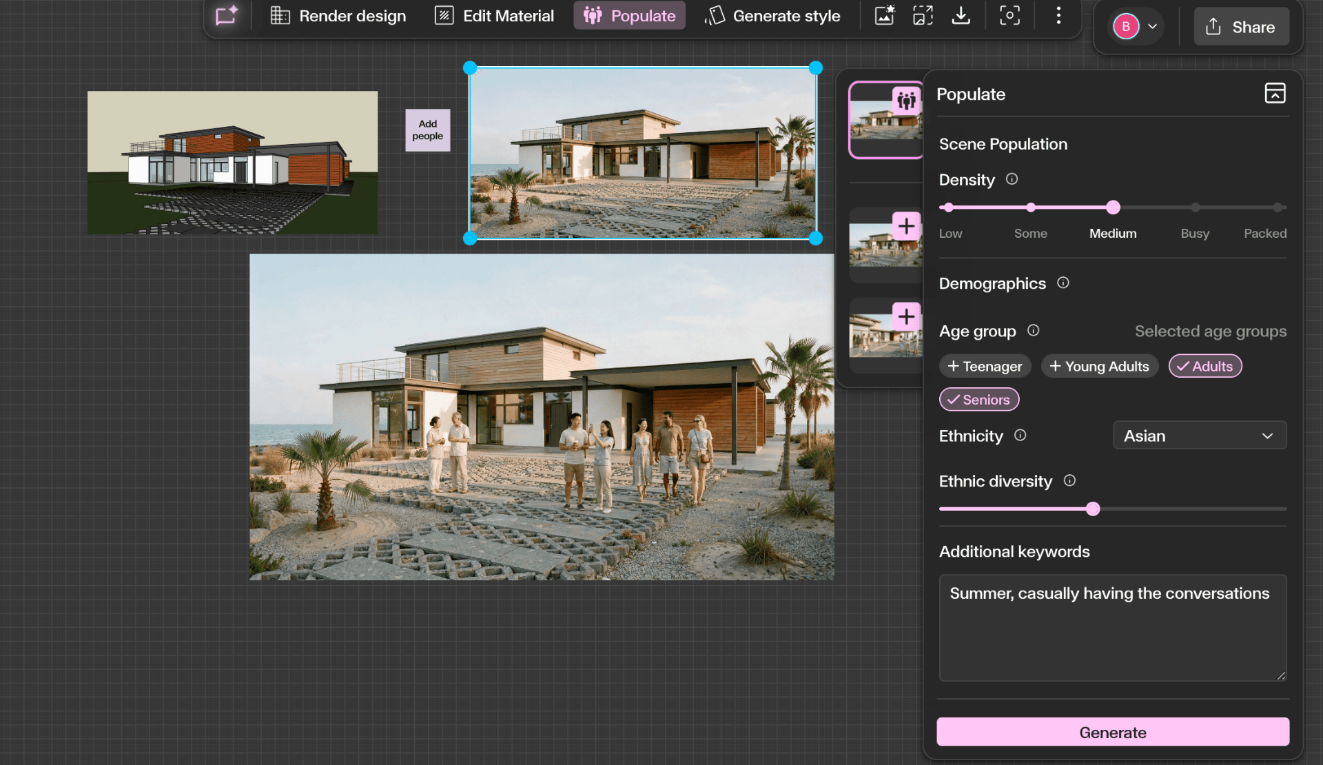 Generate and add to canvas