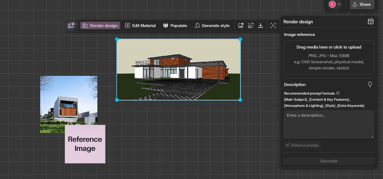 Open the Render panel