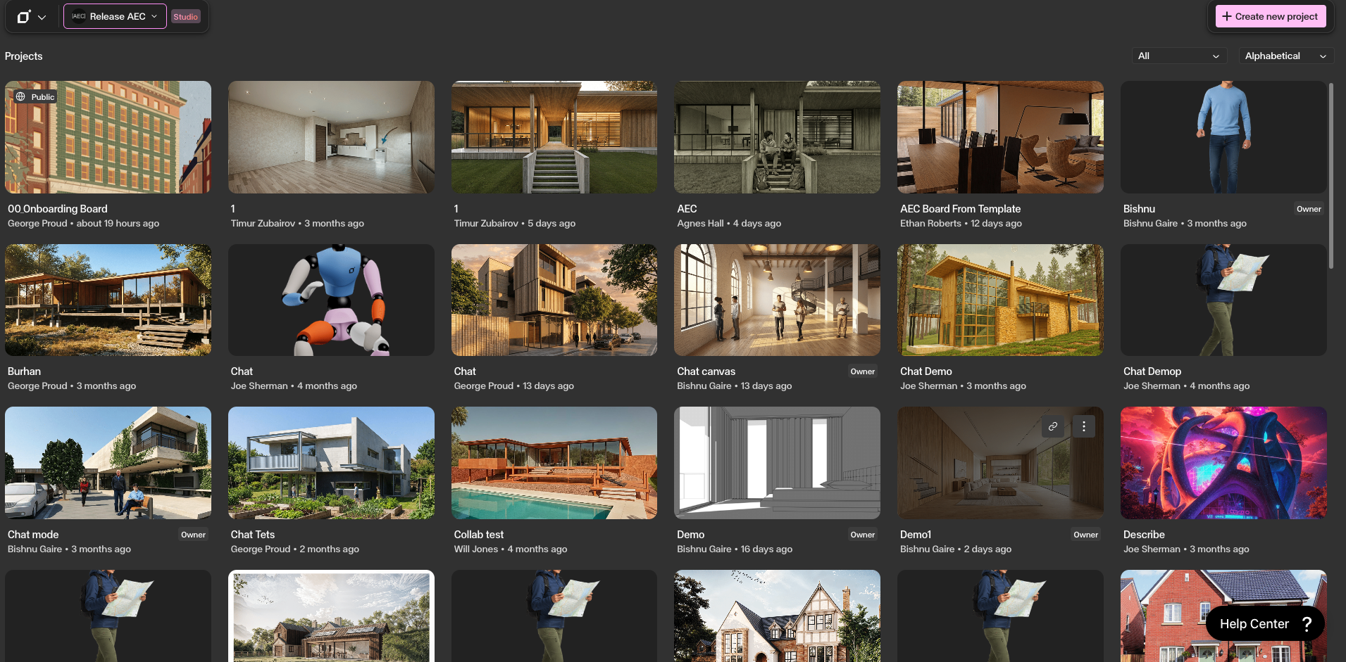 The Projects Page