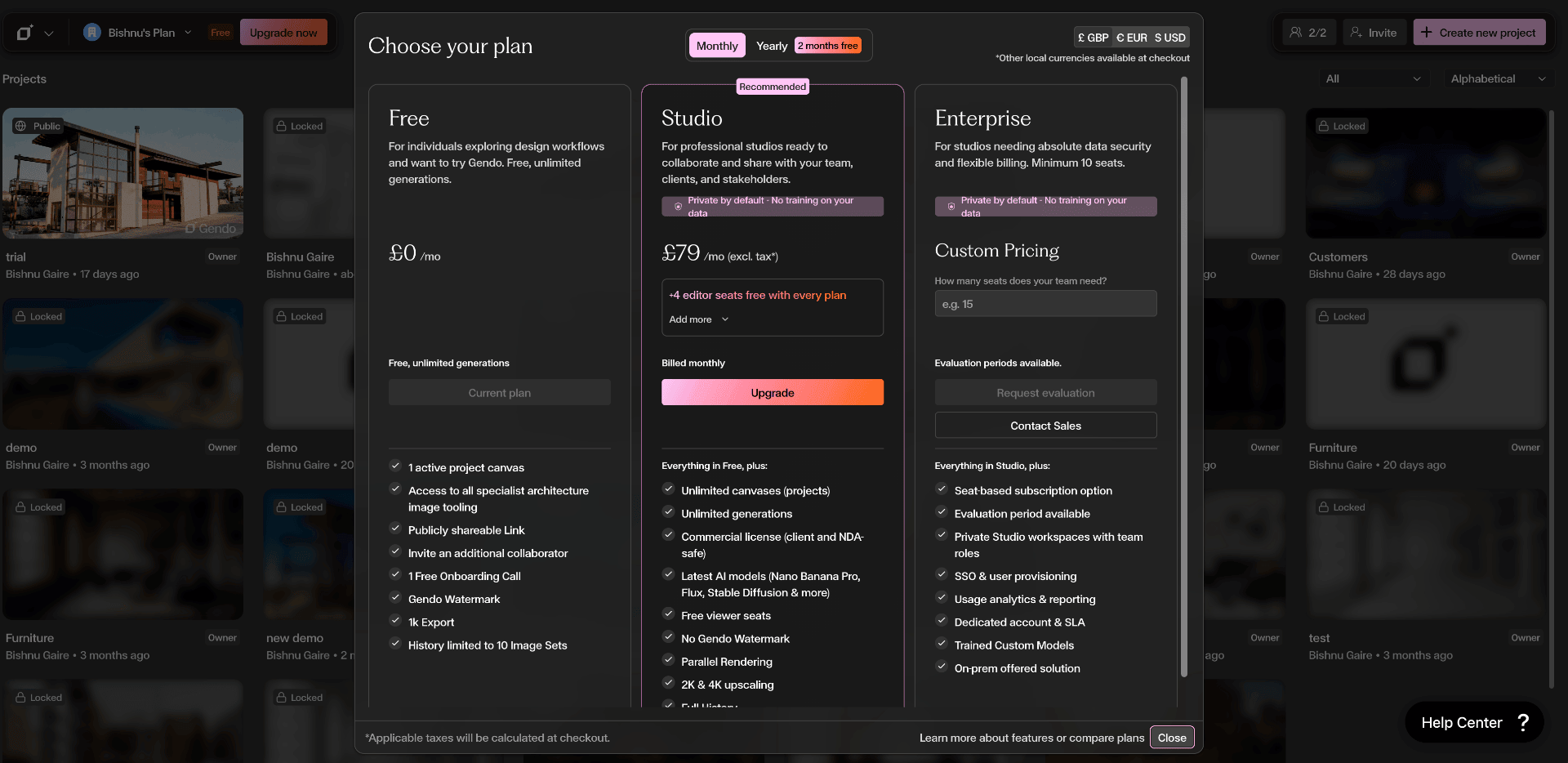Choose your plan and billing cycle