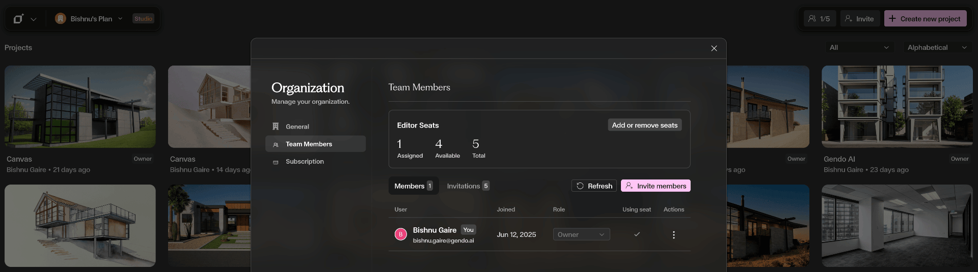 Review seats and members