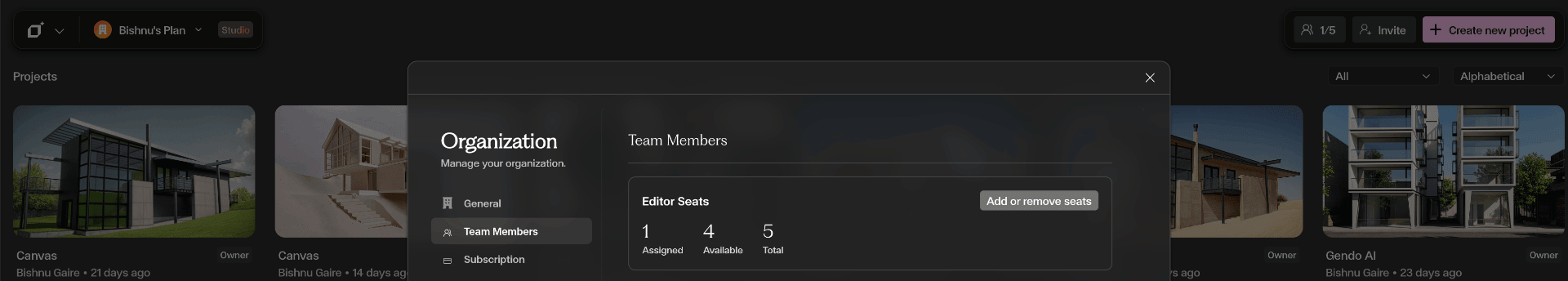 View your current seats