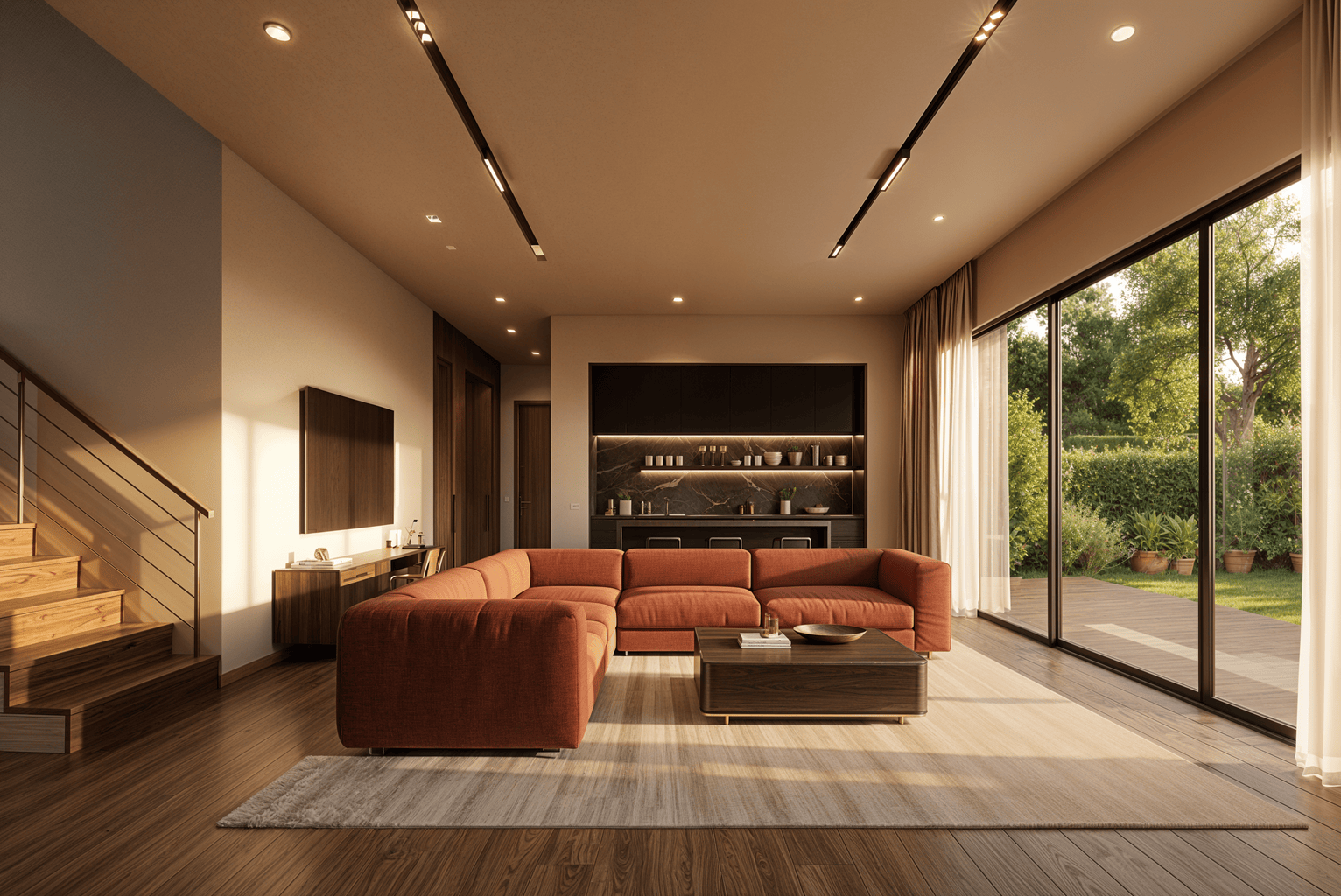 Enhance realism — sharpen materials, add natural light falloff